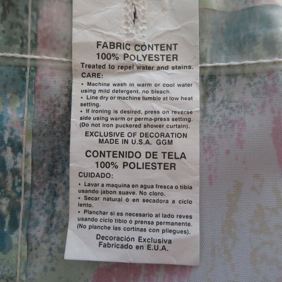 Vintage Pastel Abstract Fabric Shower Curtain 70s/80s Chevron Design Polyester - Picture 7 of 8